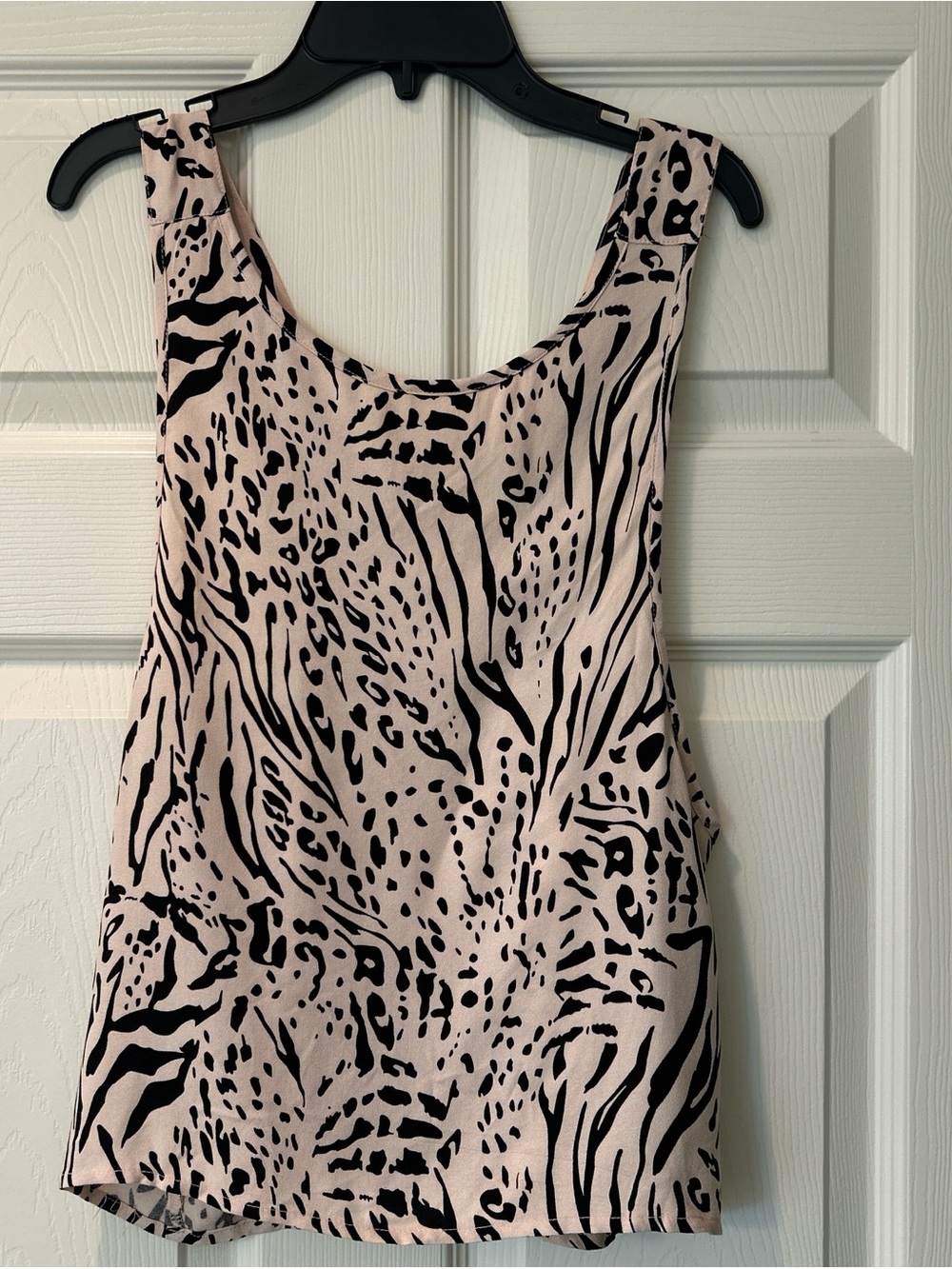 One Teaspoon Animal Print Tank - Blush & Black
